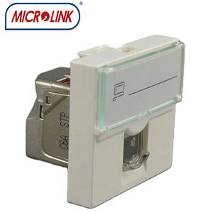 Prise de façade <span class=keywords><strong>Ethernet</strong></span> à port unique français sans outil STP CAT6A Jack modulaire RJ45 plaque de façade murale - Product Image 6