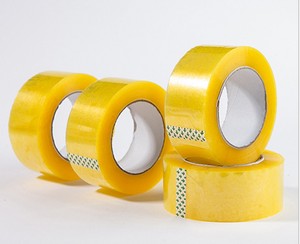 Bon marché Prix 200m ruban adhésif étanche en plastique transparent Sellotape ruban d'emballage avec logo personnalisé pour scellement de carton - Product Image 1