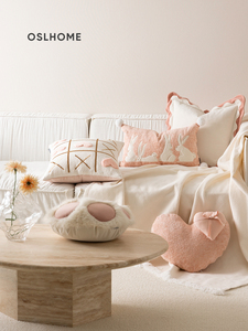 Cojín Ousilu para Niños, Modelo Casa de Muñecas, Estilo Princesa Nórdica, Cojín de Conejo Adorable para Sala de Niñas, Color Rosa - Product Image 5