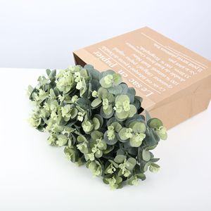 Bouquet de feuilles d'eucalyptus artificielles Tainen, 4 branches, 16 têtes, fleurs en soie pour décoration de mariage, décoration intérieure, accessoires extérieurs - Product Image 1