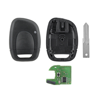 Clé plate Renault à 1 bouton pour Clio 2001-2008/Kangoo 2002-2004, remplacement de clé à distance, boîtier de clé, puce 433 MHz, lame en ABS, modèle