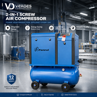 Compresseur d'air à aimant permanent Panrui 7,5 kW VSD, entièrement hermétique, anti-poussière, silencieux, pour le traitement mécanique des composants.