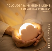 Portable LED veilleuse mignon nuage Mini lampe de bureau Rechargeable enfants veilleuse Camping lampe de chevet chambre veilleuses