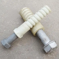 Insert fileté d'ancrage pour rail, goujon en plastique, vis de rail, pointe de rail, manchon en nylon, clou pour traverses de béton