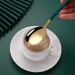 Juego de cucharillas antiadherentes para el hogar McDonald's café <span class=keywords><strong>helado</strong></span> de acero inoxidable cuchara de café creativa juego de cubiertos Besteck - Product Image 3