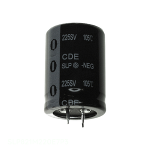 Condensateur SLP821M220E7P3, Distributeur Autorisé, 820 uF, Aluminium, 20%, 220V, Montage en Surface (SMD) ou Traversant (TH), 820UF - Product Image 1