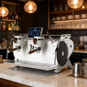 Professional Commercial Double 2 Espresso Machine With Steamer for Restaurant Coffee Shop - Product Image 2