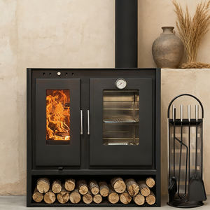 Poêle à <span class=keywords><strong>bois</strong></span> avec <span class=keywords><strong>four</strong></span>, design européen moderne, derniers produits, design moderne, <span class=keywords><strong>plaque</strong></span> en acier à double paroi pour l'intérieur - Product Image 2