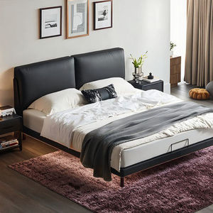 Letto Matrimoniale King Size con Design a Bordi Quadrati, Silenzioso, Antiscivolo, in Morbida Pelle, Ideale per Camera da Letto Principale - Product Image 4