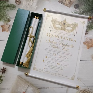 Invitación de Quinceañera de Lujo con Diseño de <span class=keywords><strong>Cenicienta</strong></span> en Plata, Caja con Borla, Invitaciones para Fiesta de Veinteaños en Color Lavanda - Product Image 5