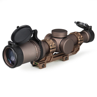 Lunette de Tir Tactique 1-6x24IR avec Montage pour Lunette HK1-0408 LPVO Optique à Mise au Point Rapide