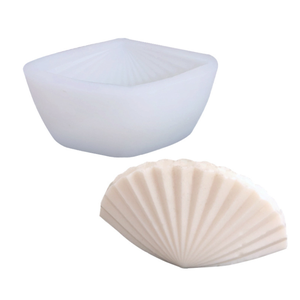HY Coral <span class=keywords><strong>Shell</strong></span> Silicone Nến Khuôn Sò Điệp Lớn Xà Phòng Fondant Bánh Khuôn Khuôn Nhựa Epoxy Đúc Khuôn - Product Image 3