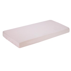 Lenzuolo pieghevole rosa aderente in cotone 100% in POPELIN per letto grande lettino (70x140) Design solido per bambini e cameretta neonato - Product Image 1