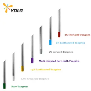 Elektroda Tungsten AWS Standar Kemampuan Las Tinggi Abu-abu WC20 2% Cerium Elektroda Tungsten TIG Harga Pabrik Elektroda Tungsten