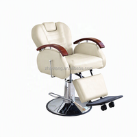 Fauteuil de barbier hydraulique robuste, rotation à 360 degrés, inclinable, réglable en hauteur, en cuir PU, design moderne, fauteuil de salon