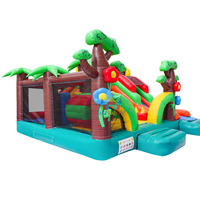 Combinaison gonflable de glissière de maison de rebond de trampoline de jungle nouvellement conçue, château de fleur gonflable avec la glissière