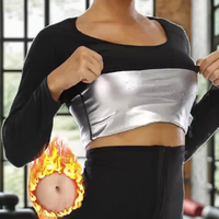 Combinaison de sauna pour femmes, vêtements de fitness, veste de sauna pour l'exercice, chemise de sauna à manches longues