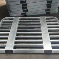 Palettes en acier robustes haute performance Yuge, coins arrondis, empilage bidirectionnel durable, charge dynamique 1,0t, logistique industrielle