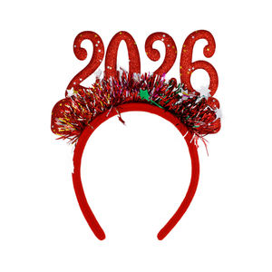 नए साल <span class=keywords><strong>2026</strong></span> थोक हॉट सेलिंग नए साल के बाल-बैंड पार्टी कार्निवल ग्लिटर रंगीन हेडवियर हेयरबैंड - Product Image 5