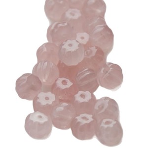 Colgante de Loto Doble Tallado en Cuarzo Rosa Natural con Cuentas de Calabaza, Cuentas Espaciadoras, Cuentas Sueltas, Accesorios Hechos a Mano DIY - Product Image 4
