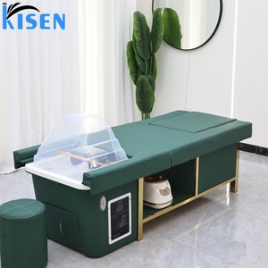 Kisen – Équipement professionnel de spa capillaire avec lit de shampoing, thérapie par circulation d'eau, bain de pieds vapeur et table de massage thaïlandais - Product Image 4