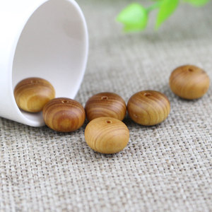Cuentas de madera de ciprés envejecido de 8x11mm, cuentas redondas sueltas para hacer pulseras, accesorios para cuentas de oración budistas DIY - Product Image 2