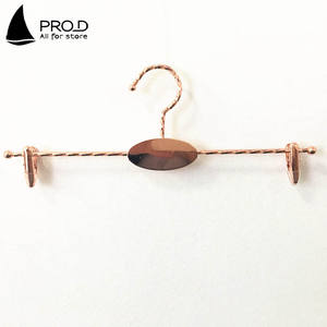 Lingerie Shop Threaded Gold Children's Panties Show Clip Custom Logo Metal <strong>Mini</strong> Wire <strong>Hangers</strong> - Product Image 3