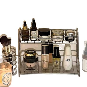 Multi-Layer Zinc Alloy Standing Type Desktop Light Luxury Skin Care & Makeup <b>Storage</b> <b>Rack</b> - Product Image 4