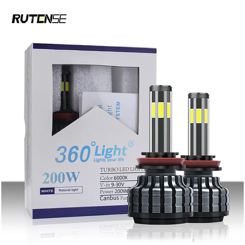 RUTENSE haute qualité Auto lumière Led X6 H11 H4 H7 phare 12V 50W 12000LM phare Led voiture Faros antibrouillard H4 lampe