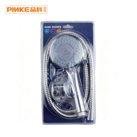 Ensemble de douche à main pour salle de bain en plastique ABS chromé avec inverseur, fixation murale, tuyau et accessoires de bain (El Dusu Ducha Telefone)