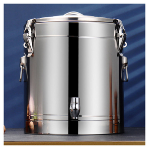 대형 스테인레스 스틸 단열 배럴 식품 워머 상업용 주방 단열 배럴 단열 버킷 탭 포함 - Product Image 6