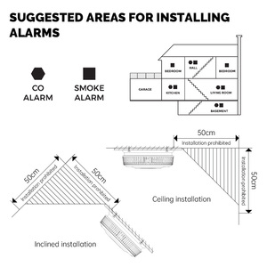 Carbon Monoxide Alarm Smoke And Co Combined Detectors Alarm Smoke And Carbon Monoxide Detector With LCD Display