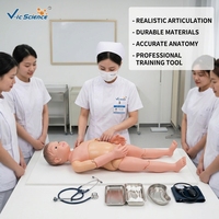 Maniquí de Entrenamiento Infantil Avanzado, Modelo de Simulación de Bebé de Cuerpo Completo para Enseñanza de Enfermería Pediátrica, CE/ISO/ROHS/CNAS