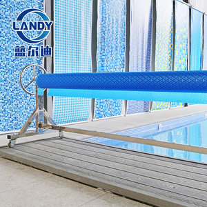Enrouleur de bâche de piscine Landy en acier inoxydable 304, capacité de charge 70 kg, équipement d'isolation pour piscine extérieure - Product Image 4