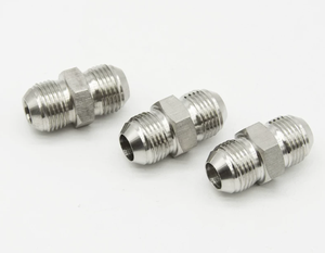 Flare-Rohrverschraubungen, männlicher Anschluss, Edelstahl, glatt, 37-Grad-Schmiedetechnik, NPT BSPP/BSPT Gewinde, Sechskantkopf, <span class=keywords><strong>ROKE</strong></span> - Product Image 3