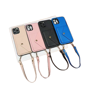 Étui de téléphone portable en cuir motif litchi tendance 2026 <span class=keywords><strong>avec</strong></span> bandoulière et porte-cartes à chaîne pour <span class=keywords><strong>iPhone</strong></span> 16 - Product Image 6