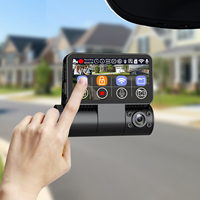 Caméra embarquée 4K 3 canaux avec WiFi, GPS, vision nocturne, capteur G, enregistrement en boucle, écran tactile IPS 3 pouces, étanche, DVR de voiture, garantie 1 an