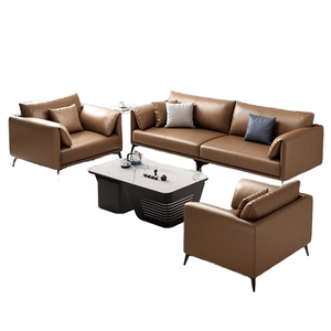 Nhà hàng da PU hiện đại với ghế sofa ăn 10 chỗ và Bàn cà phê cho khu vực ăn uống thương mại - Product Image 2