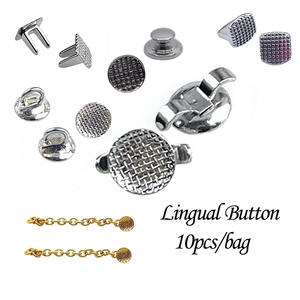 MRDEN OEM Dental <span class=keywords><strong>Quirúrgico</strong></span> Acero Inoxidable Oro/Plata Lingual <span class=keywords><strong>Botón</strong></span> con Cadena para <span class=keywords><strong>Ortodoncia</strong></span> Oral Accesorio Materiales - Product Image 3