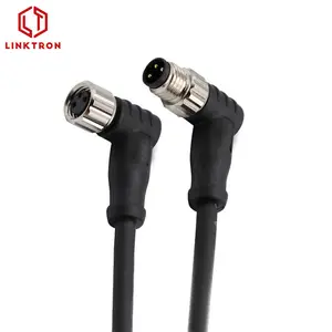 3m Connector IP67 M5 M8 M12 M16 Right Angle Moulding Cable Connector Waterproof PVC/PUR Cable Connector IP67