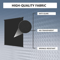 RAUBAY Écran rétractable noir - Polyester résistant aux plis, anti-reflets, 59,8" x 86,6", pliable, montage mural, fond d'écran