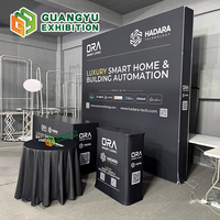 Boîte à lumière LED portable grand format pour salons professionnels, affichage autoportant rétroéclairé en tissu par sublimation pour expositions