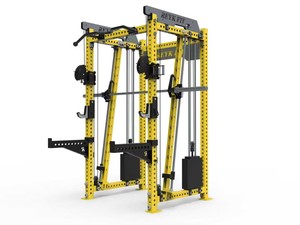 Estación <span class=keywords><strong>de</strong></span> Gimnasio Multifuncional con Máquina Smith <span class=keywords><strong>para</strong></span> Ejercicios <span class=keywords><strong>de</strong></span> <span class=keywords><strong>Brazos</strong></span>, Espalda, Piernas y Pecho con Soporte <span class=keywords><strong>de</strong></span> Acero y Espuma - Product Image 4