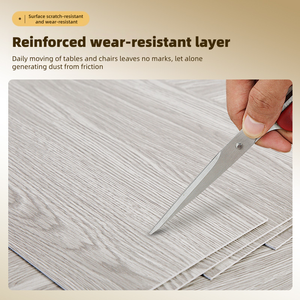 Revêtement de sol en PVC de luxe moderne, dalles vinyle de haute qualité de 6 mm d'épaisseur, aspect placage bois, capacité de conception graphique de modèles 3D - Product Image 3