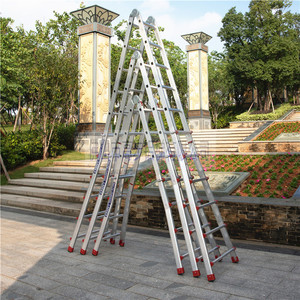 Échelle télescopique pliable en aluminium Gao Bu 4*3 marches, idéale pour la décoration et le stockage - Product Image 5