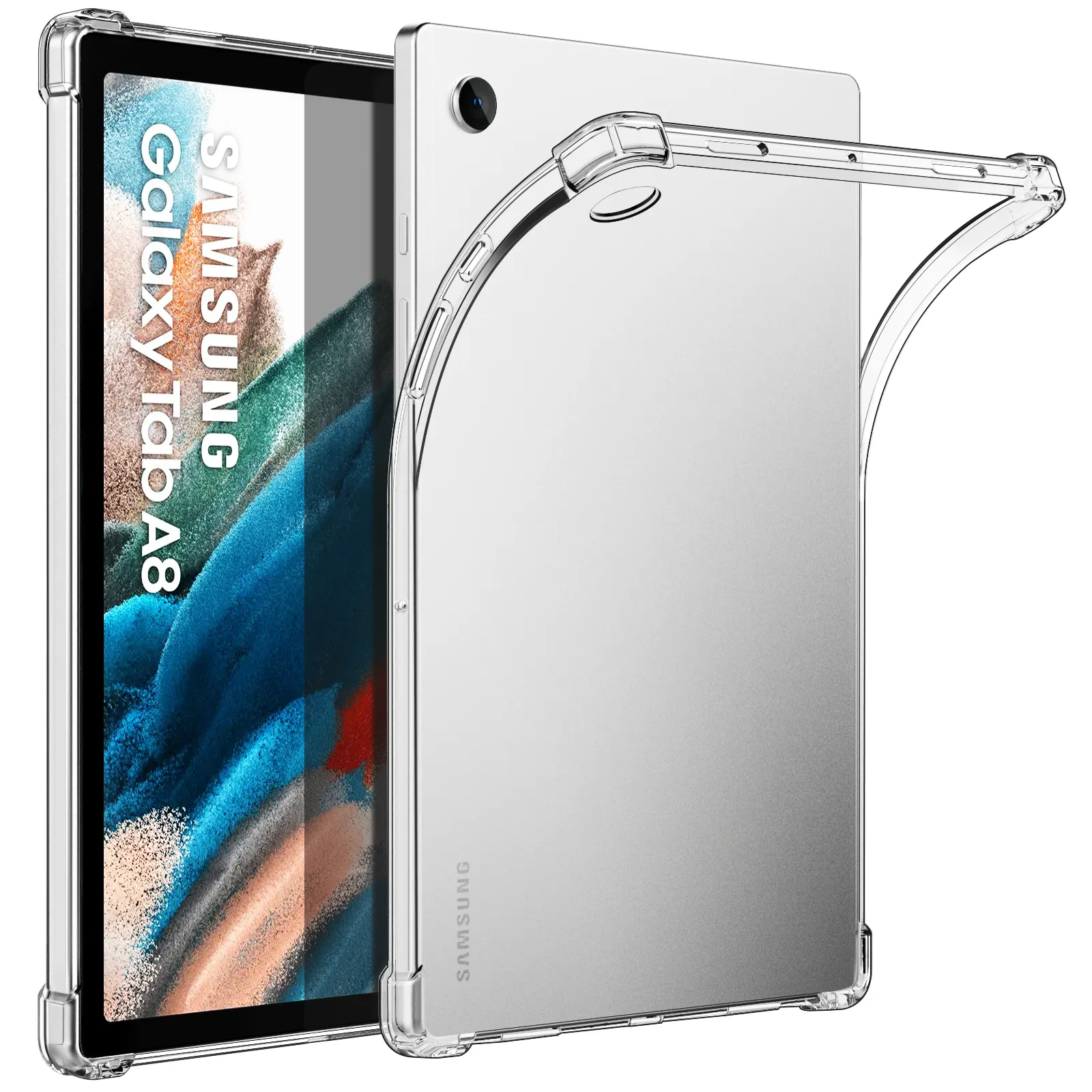 MoKo Ultra Slim Tablet Cover Flexible TPU Crystal Clear Back Protective Case Compatible with Samsung Galaxy Tab A8 10.5 "2022