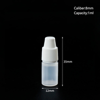 Flacons compte-gouttes en plastique de 1 ml, 3 ml, 6 ml, 10 ml, vides, rechargeables, compressibles, pour médicaments liquides