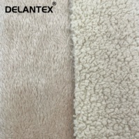 Tissu polaire Sherpa Delantex personnalisé en polyester brossé 100% 350GSM, doux et moelleux, pour vêtements, literie, doublure, échantillon gratuit, filles