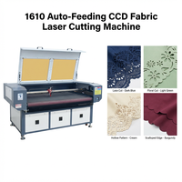 Cortadora Láser Industrial 1610 para Tela con Alimentación Automática por Cinta Transportadora y Cámara CCD para Etiquetas de Ropa, Encaje y Material en Rollo No Tejido