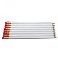 Personnalisé 7,5 pouces # 2 crayons blancs HB 2B avec impression de slogan positif par estampage à chaud pour l'école, le bureau et la maison, lot de 8 crayons